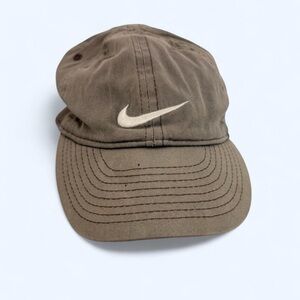 Nike Brown Cotton Swoosh Cap - Kids Casual Hat